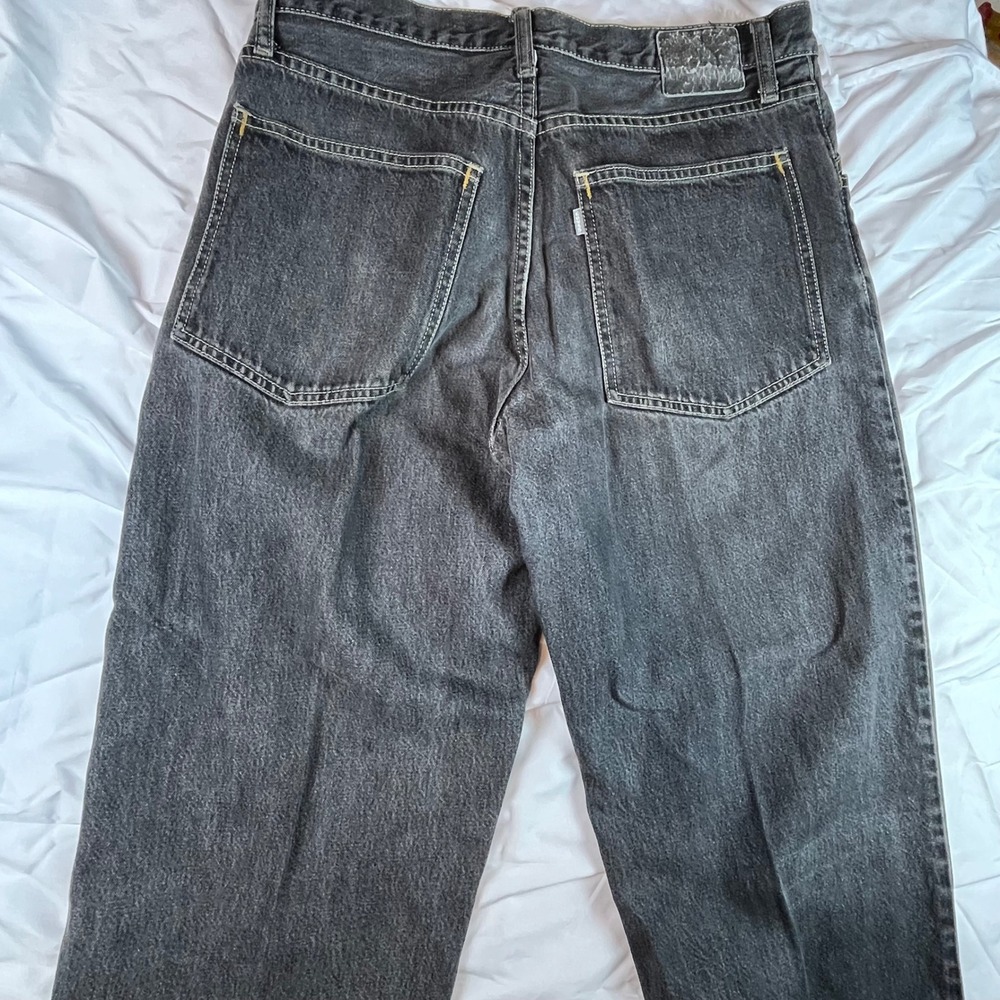 Levis SilverTab Baggy Jeans Mens 33x32 Faded Black Denim 90s Streetwear Wide Leg - Picture 11 of 16